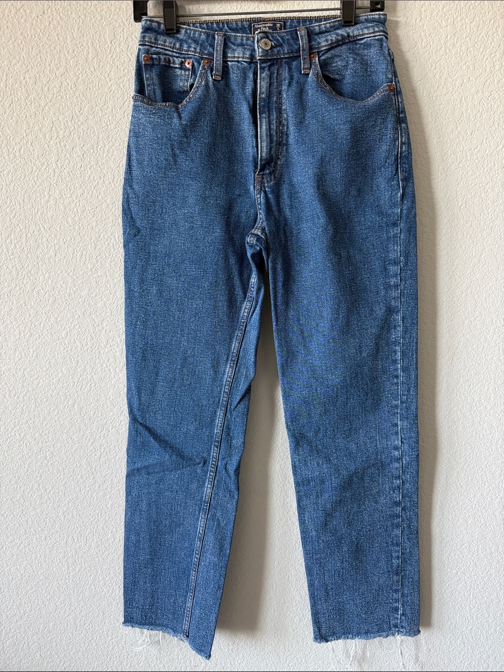 Abercrombie & Fitch Straight-Leg Blue Denim Jeans